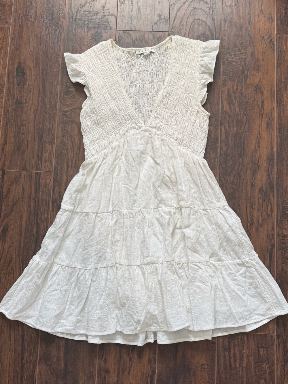 HYFVE Large White Tiered Mini Dress